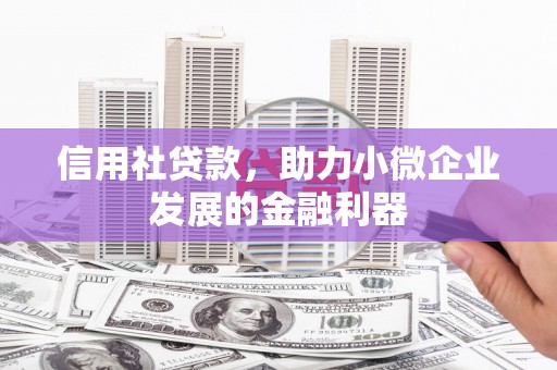 乡宁信用社贷款，助力小微企业发展的金融利器