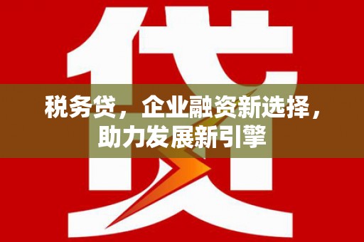 乡宁税务贷，企业融资新选择，助力发展新引擎