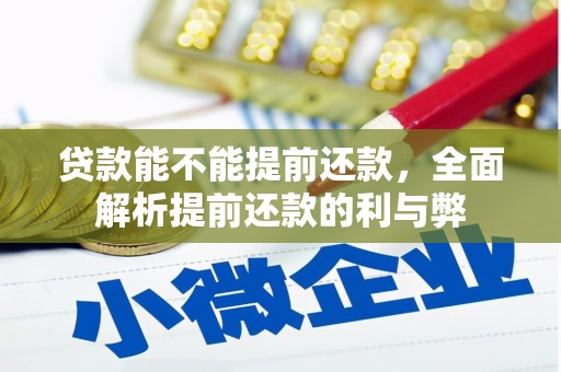 乡宁贷款能不能提前还款，全面解析提前还款的利与弊