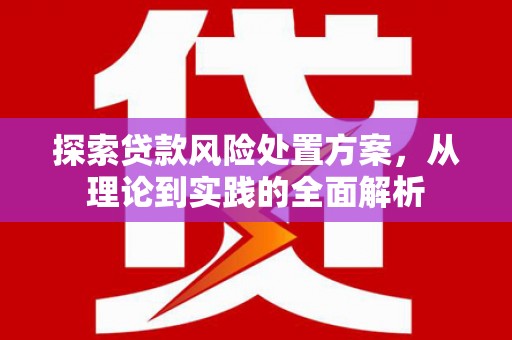 乡宁探索贷款风险处置方案，从理论到实践的全面解析