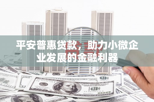 乡宁平安普惠贷款，助力小微企业发展的金融利器